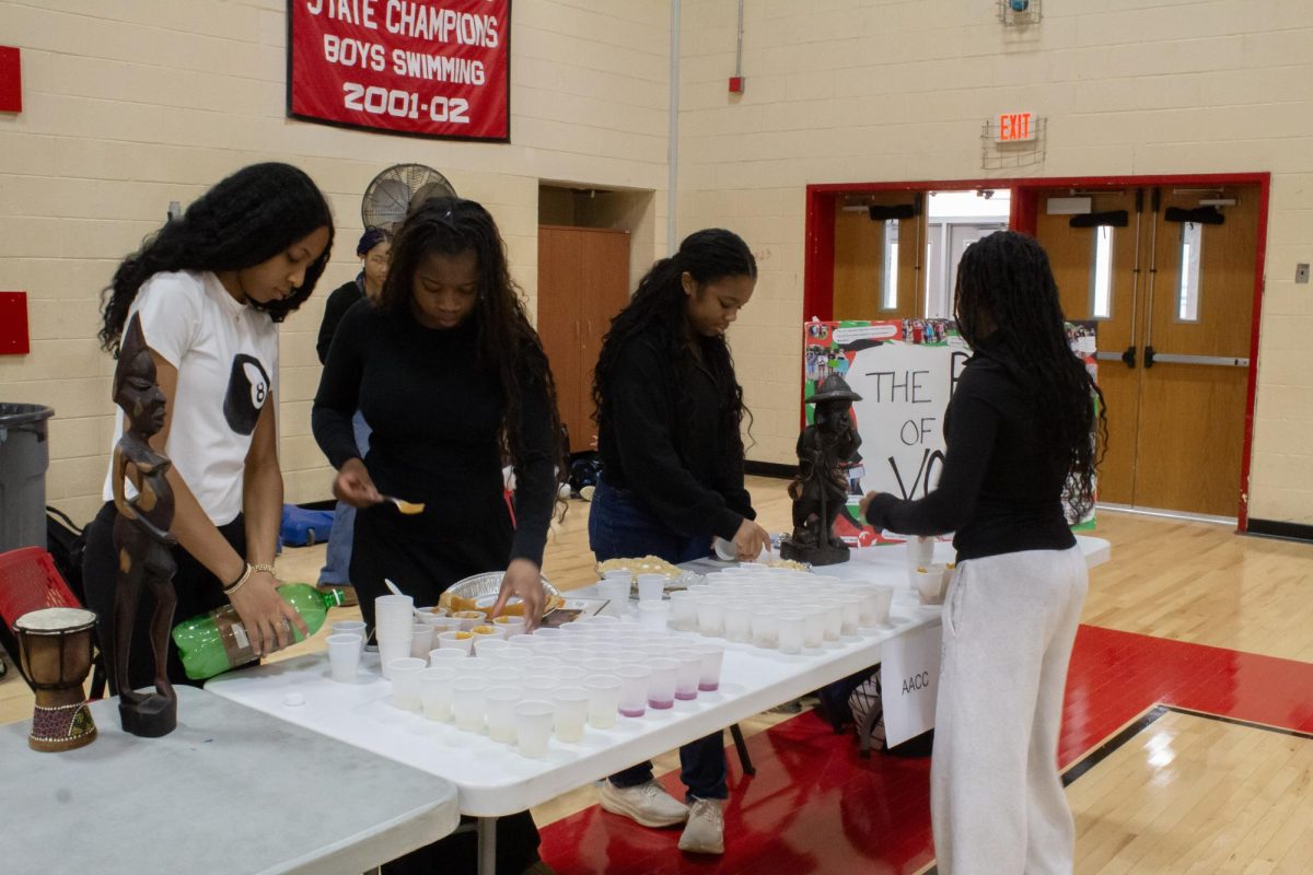 The African American Culture Club offers a variety of drinks at their booth.