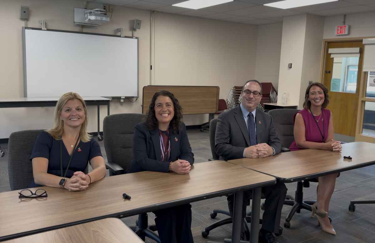 The Board of Education has worked tirelessly to develop a budget for the 2026-27 school year that will combat the $29 million budget gap. From left to right, BOE Member Candi Cummings, BOE President Gina Winters, BOE Vice President Adam Greenbaum, and BOE Member Bridget Palmer.