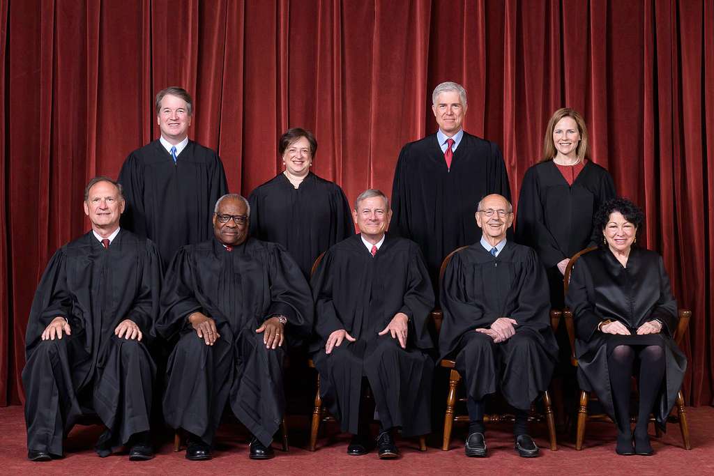 The current Supreme Court under Chief Justice John Roberts has remained staunchly conservative, with a 6-3 conservative majority that has consistently supported President Donald Trump's actions. "Supreme Court of the United States" by Supreme Court is licensed under Public Domain 