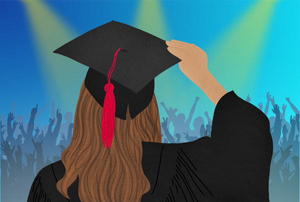 Cherry Hill High School East seniors prepare to graduate on June 18.