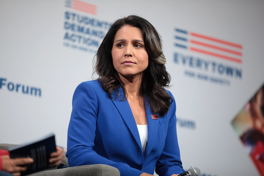 Director of National Intelligence Tulsi Gabbard announced her resignation from her role due to her husband's health complications. "Tulsi Gabbard" by Gage Skidmore is licensed under CC BY-SA 2.0